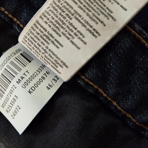 Mavi Matt Jeans Men's Size 46 Dark Blue Relaxed Straight Leg Denim Pockets - Picture 5 of 6